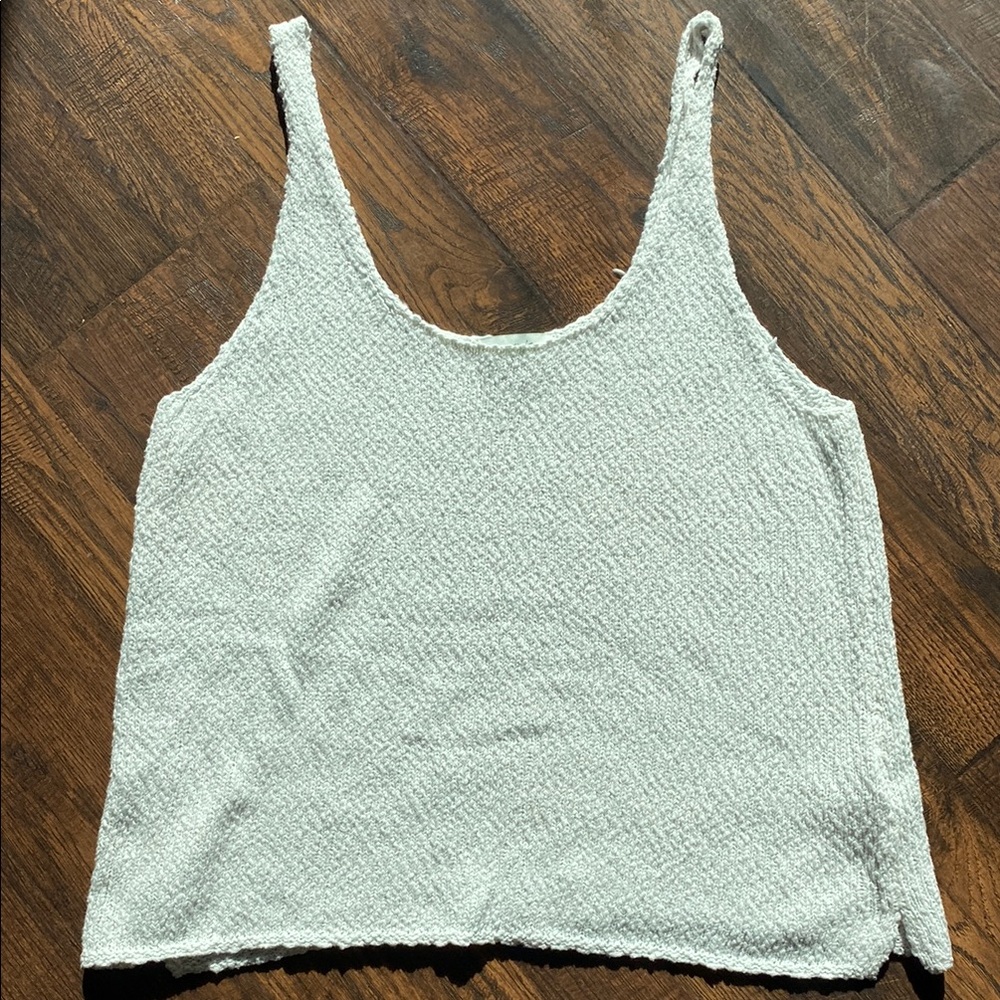 Aerie White Scoop Neck Tank Top